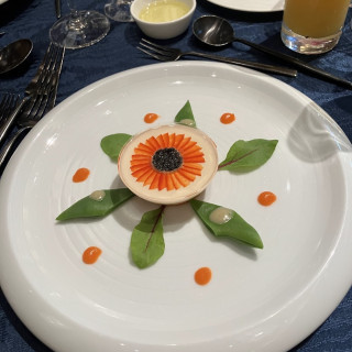ゲストごとに色を変えていただいたお料理です。