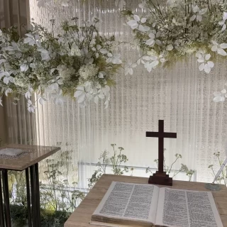 チャペルの、新郎新婦が立つところ