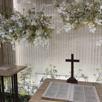 チャペルの、新郎新婦が立つところ
