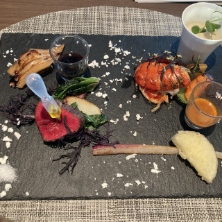 お試し料理。すごくオシャレで美味しかったです！