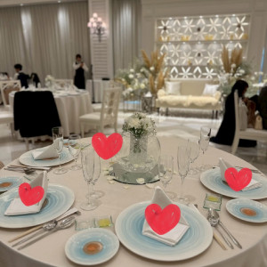 可愛くテーブルコーディネートしてくださりまひた|746940さんのル・センティフォーリア大阪(クラウディアホールディングスグループ)の写真(2562013)