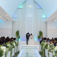 新郎新婦退場
退場は明るく水色と白にしました