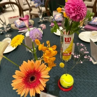 ゲスト卓の装花です