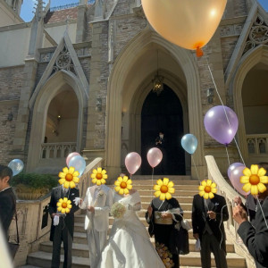 バルーンリリース|747191さんのWedding of Legend GLASTONIA  - グラストニア -の写真(2431376)