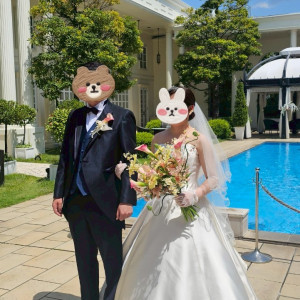 ガーデンで写真撮れました！|747390さんのアクアガーデン迎賓館（沼津）/テイクアンドギヴ・ニーズウェディングの写真(2435991)