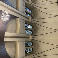 挙式会場の上方です。すごく幻想的です。