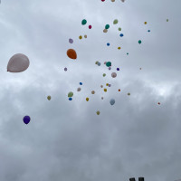 バルーンを飛ばした時の様子です。