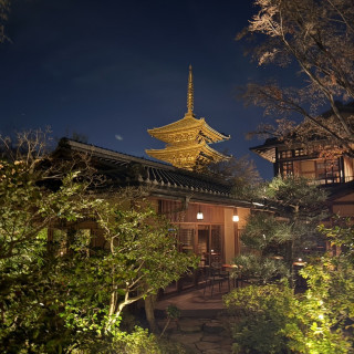 敷地内から見える京都の景色