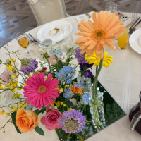 ゲストテーブルお花