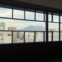 披露宴会場からの桜島
