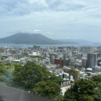 会場から見た桜島