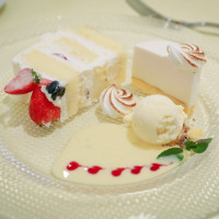 カットしていただいたケーキです