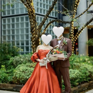 中庭 (披露宴後に記念撮影)|747898さんのパラッツォ ドゥカーレ 麻布 （Palazzo Ducale AZABU）の写真(2435743)