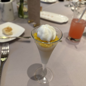お肉料理前のお口直しのシャーベット。|747952さんのVERT NOIR（ヴェールノアール）●BRASSグループの写真(2445837)