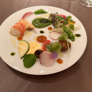 試食でいただいた前菜です|748026さんの東京ステーションホテルの写真(2436256)