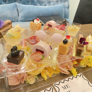 試食会で出たデザートビュッフェの一部です