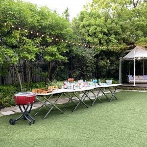 BBQもできるガーデン|748122さんのアニヴェルセル 立川の写真(2436498)