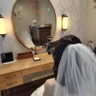 控え室です。顔消しています。