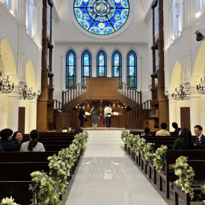 挙式会場の下見の写真です。|748197さんのアルカンシエル luxe mariage 大阪（アルカンシエルグループ）の写真(2436846)