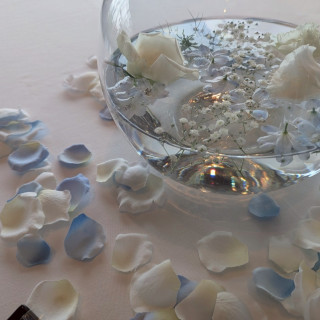 ゲストテーブルの装花