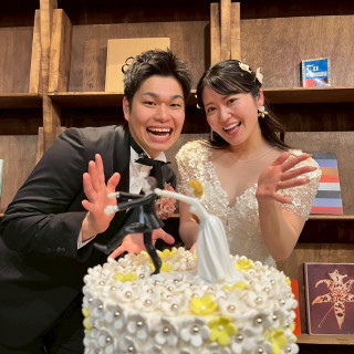 ケーキトッパーは持ち込みです！ケーキのお花のクリーム可愛い！