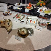 日本料理の実物ディスプレイ。サイズ感や量を確認できます。
