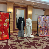 衣装の試着体験会場