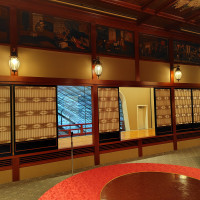 披露宴会場「牛若」参考までに見せてくれた障子の奥