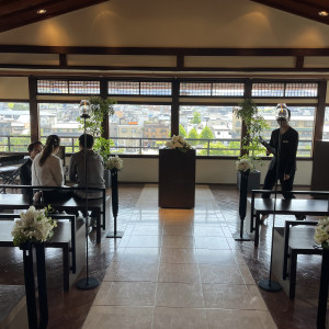 バージンロードからの光景|748463さんのFUNATSURU KYOTO KAMOGAWA RESORT（登録有形文化財）の写真(2438041)
