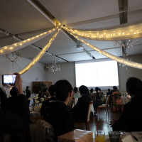 宴会場は好きなように飾り付けができます