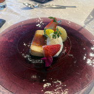 試食のデザートのプリン