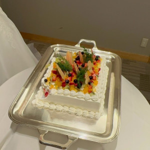 ウエディングケーキ|748665さんの星野リゾート トマム 水の教会の写真(2439994)