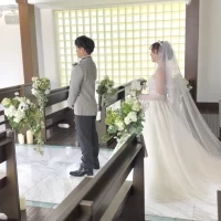 透明感ある挙式会場！ファーストミートも感動的でした！