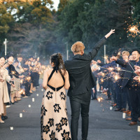 ガーデンでの花火ロード