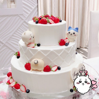 大好きなちいかわのウエディングケーキ、とても嬉しかったです。