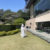 胡蝶のプライベートガーデンでの撮影
