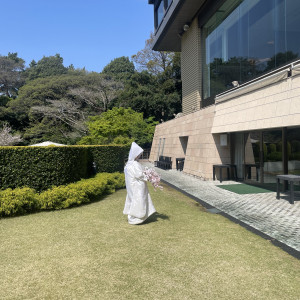 胡蝶のプライベートガーデンでの撮影|748718さんのホテル椿山荘東京の写真(2440296)
