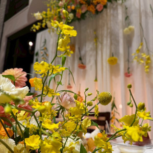 好きな花やその時期の花を使っていただきました|748728さんのヒルサイドクラブ迎賓館（徳島）/テイクアンドギヴ・ニーズウェディングの写真(2440261)
