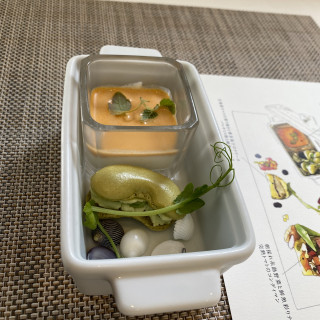 ムースと枝豆のマカロン
