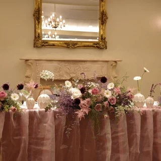 イメージ通りの高砂の装花