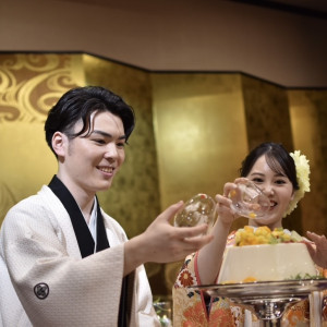 杏仁豆腐にフルーツドロップをしました|748914さんの乃木神社・乃木會館の写真(2442566)
