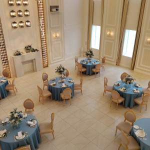 2Fの階段から見下ろした会場の雰囲気|748965さんの18(アンウィット)Produced by Casa d' Angelaの写真(2535654)