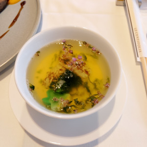 茶碗蒸し仕立てのコンソメスープ|748965さんのル・センティフォーリア大阪(クラウディアホールディングスグループ)の写真(2535433)