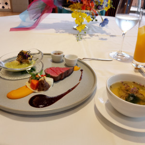 牛フィレ肉とあわびのガーリックリゾット|748965さんのル・センティフォーリア大阪(クラウディアホールディングスグループ)の写真(2535434)