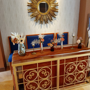 披露宴会場前の南国風レセプション|748965さんのル・センティフォーリア大阪(クラウディアホールディングスグループ)の写真(2535454)