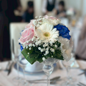 ゲストデーブルのお花|749091さんのルミヴェールTOKYOの写真(2443535)