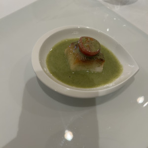 お魚に特製ソースをかけたもの。ソースが美味しかった。|749109さんのホテルフランクスの写真(2443512)