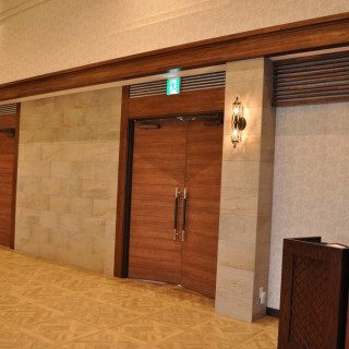 披露宴会場の入り口です