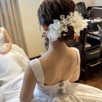 披露宴入場の時のヘアスタイル