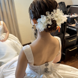 披露宴入場の時のヘアスタイル|749230さんのTHE CONDER HOUSE（ザ・コンダーハウス）の写真(2444233)